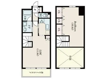 ラ・ドーニ清水(1LDK/10階)の間取り写真