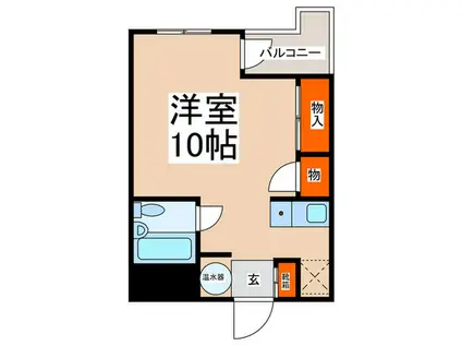 カサビアンカ松涛(ワンルーム/2階)の間取り写真