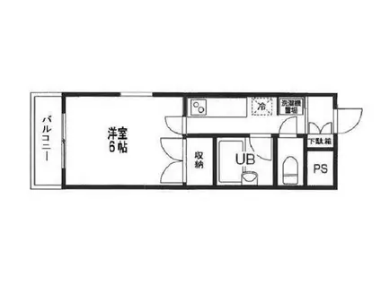 カームマンション明神町(1K/5階)の間取り写真