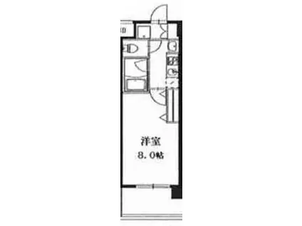 グランビュー六甲(1K/4階)の間取り写真