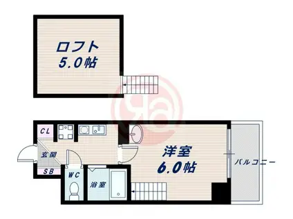 オーナーズ昭和町(1K/7階)の間取り写真