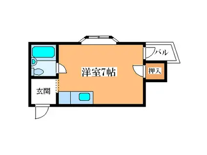 ジュネス塚本(ワンルーム/4階)の間取り写真