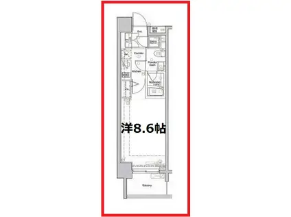 エルエージーベック・東十条(1K/7階)の間取り写真