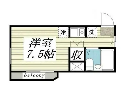 メゾン・ド・パサージュ(ワンルーム/4階)の間取り写真