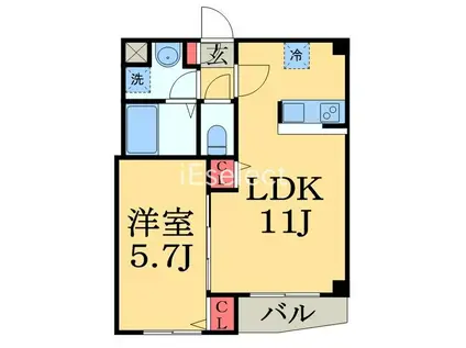 CHEZ PLAISANT(1LDK/3階)の間取り写真