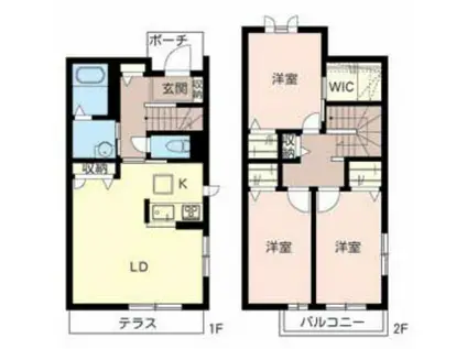 ローズコート書写(3LDK/1階)の間取り写真