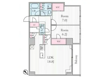 アーバンパークグランデ代官山(2LDK/3階)の間取り写真
