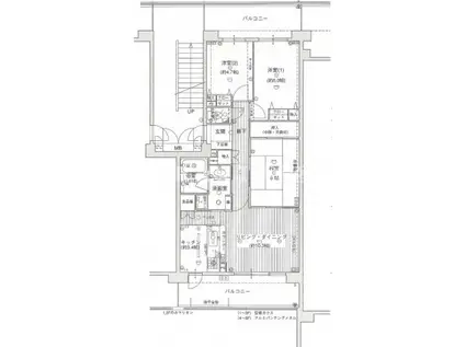 コート北野田カリヨンI番館(3LDK/7階)の間取り写真