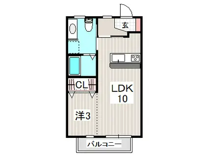 アビニヨン(1LDK/2階)の間取り写真