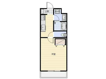 ＪＲ東海道本線 浜松駅 バス乗車時間：31分 最寄りバス停で下車 徒歩10分 3階建 築27年(1K/2階)の間取り写真