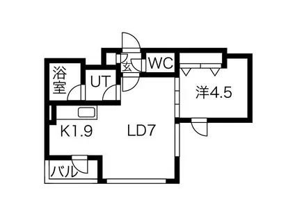 VIVACE N12(1LDK/3階)の間取り写真