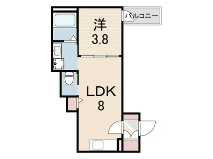 パルティール武庫川2(1LDK/1階)の間取り写真
