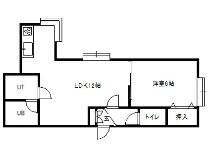 グレース南7条(1LDK/2階)の間取り写真