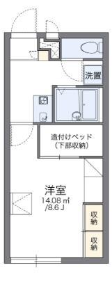 レオパレスエントラレ(1K/1階)の間取り写真