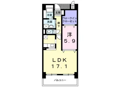 セントレジデンス(1LDK/4階)の間取り写真