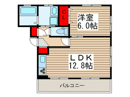 グリーンヴィラ東川口II(1LDK/2階)の間取り写真