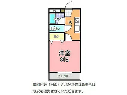 アネックスM(1K/3階)の間取り写真