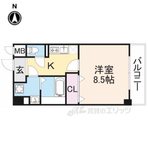 大東ビル(1K/2階)の間取り写真