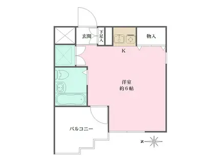 ロイヤルメゾン御影VII(ワンルーム/4階)の間取り写真