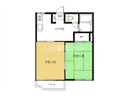 フォーブル岸田(2K/1階)の間取り写真