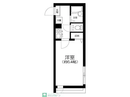 レジデンス江北(1K/2階)の間取り写真