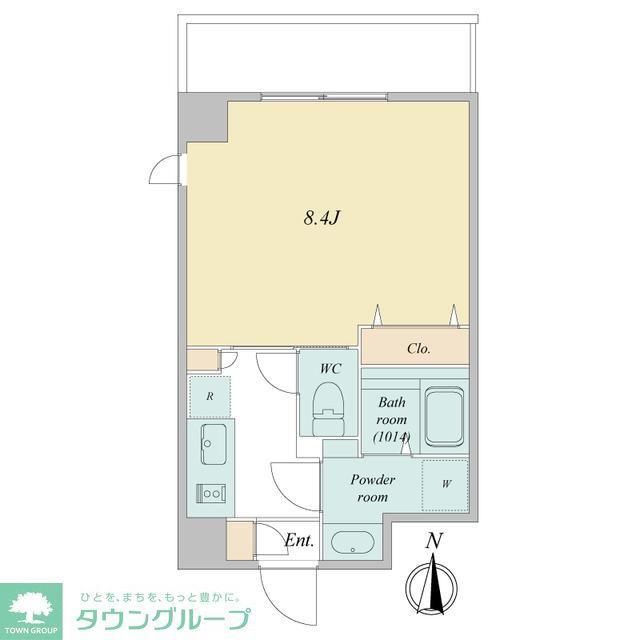 プライマル武蔵関(1K/2階)の間取り写真