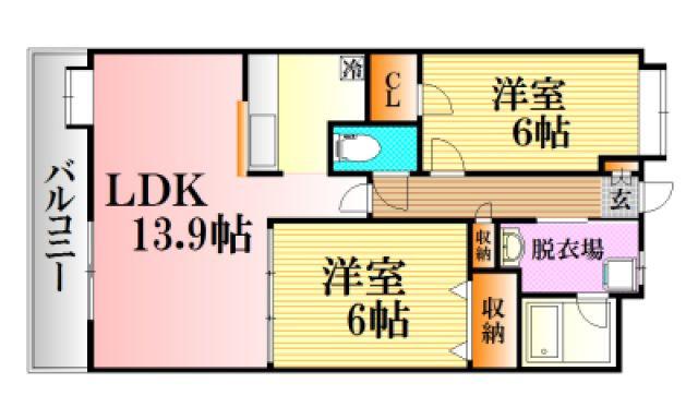 アスティオン早稲田(3LDK/1階)の間取り写真
