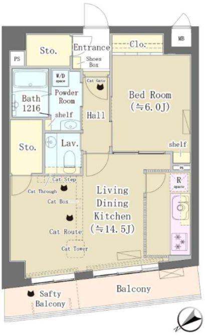 MAISON DE TAKAYA(1LDK/3階)の間取り写真