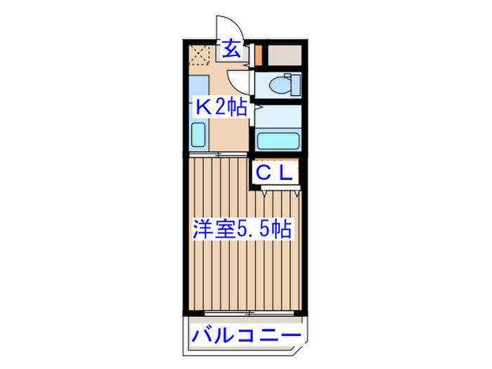 サンコーポはなぶさ(1K/3階)の間取り写真