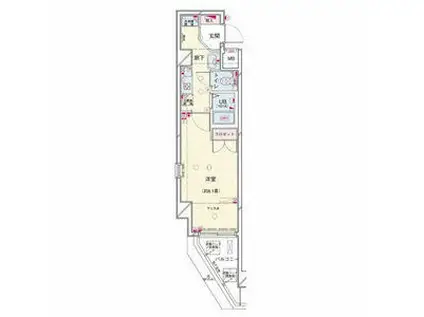 シンシア早稲田(1K/8階)の間取り写真