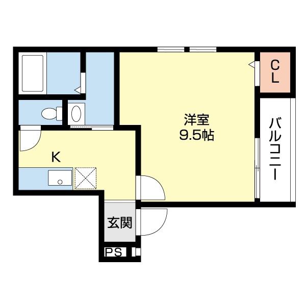 フジパレス和歌山駅南II番館(1K/1階)の間取り写真
