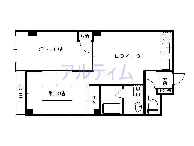 フォレステージ大宮(2LDK/5階)の間取り写真