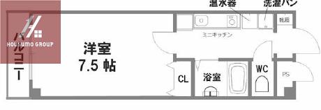 プリヴェ1番館(1K/7階)の間取り写真