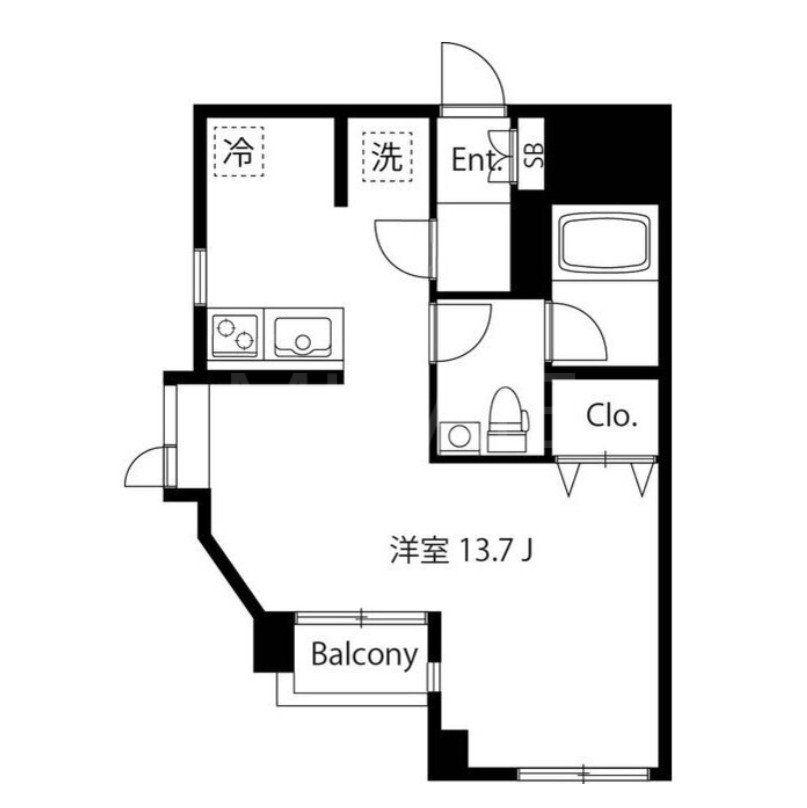 アーバンコート淵野辺壱番館(ワンルーム/4階)の間取り写真