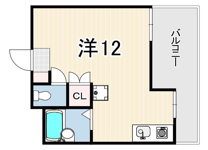 サニーパレス大津和(ワンルーム/5階)の間取り写真