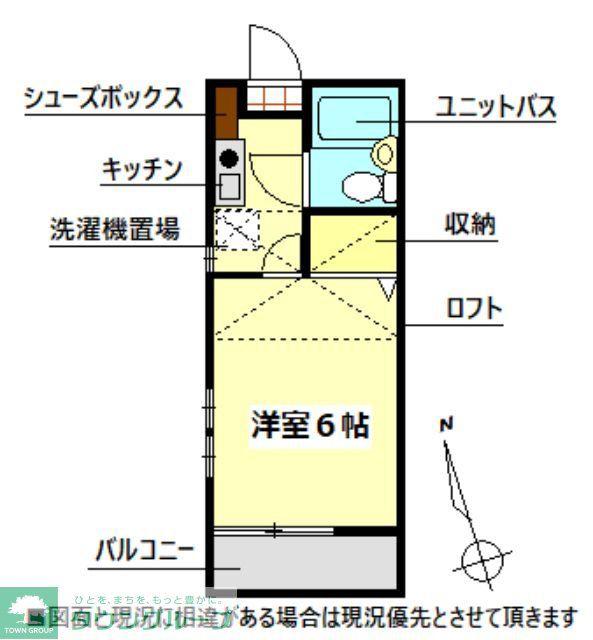 LAULEA坂戸(1K/2階)の間取り写真