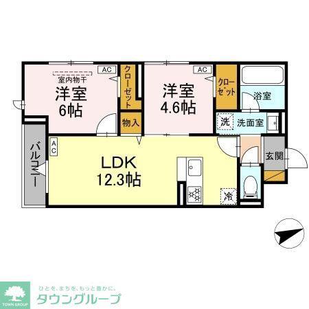 D-STELLA(2LDK/1階)の間取り写真