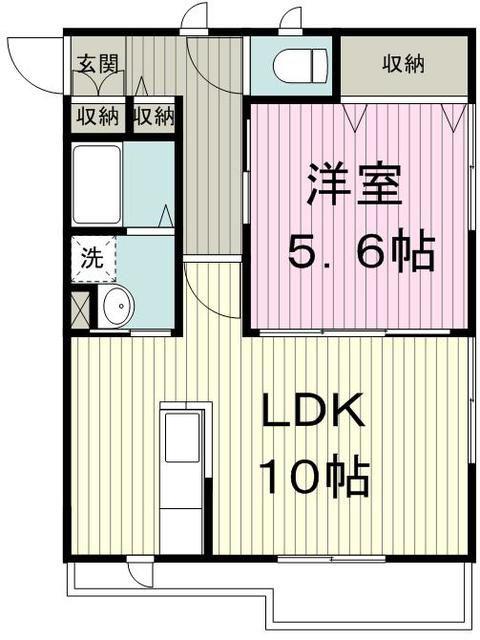 メゾン宮前平(1LDK/2階)の間取り写真