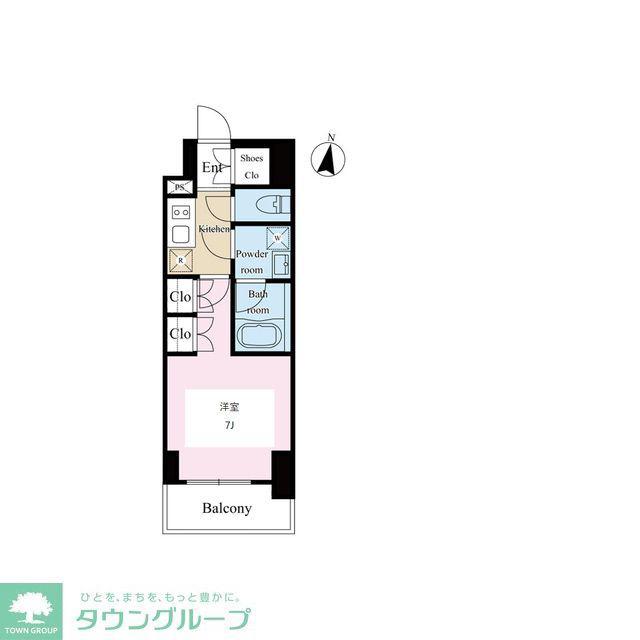 テラス文京本郷(1K/12階)の間取り写真