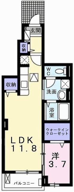 ステラ・ポラーレ(1LDK/1階)の間取り写真