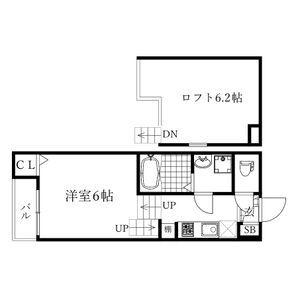 HUMMING LIFE栄生(1SK/1階)の間取り写真