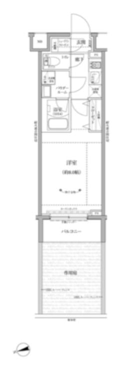 リルシア グランデ 川崎(1K/1階)の間取り写真