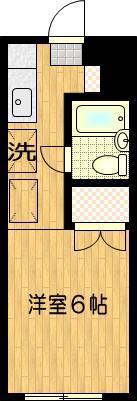 京王相模原線 京王多摩センター駅 徒歩9分 2階建 築37年(ワンルーム/1階)の間取り写真