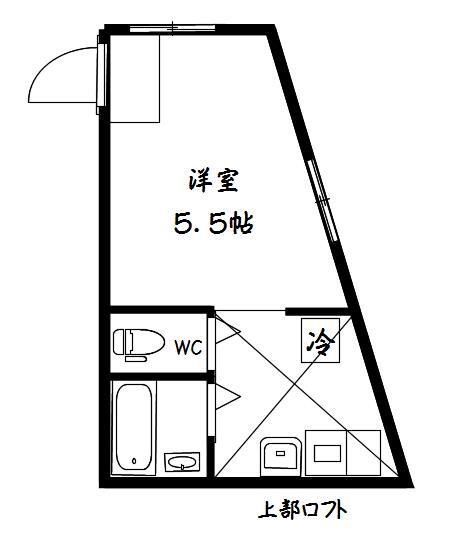 レガート片倉(1K/3階)の間取り写真
