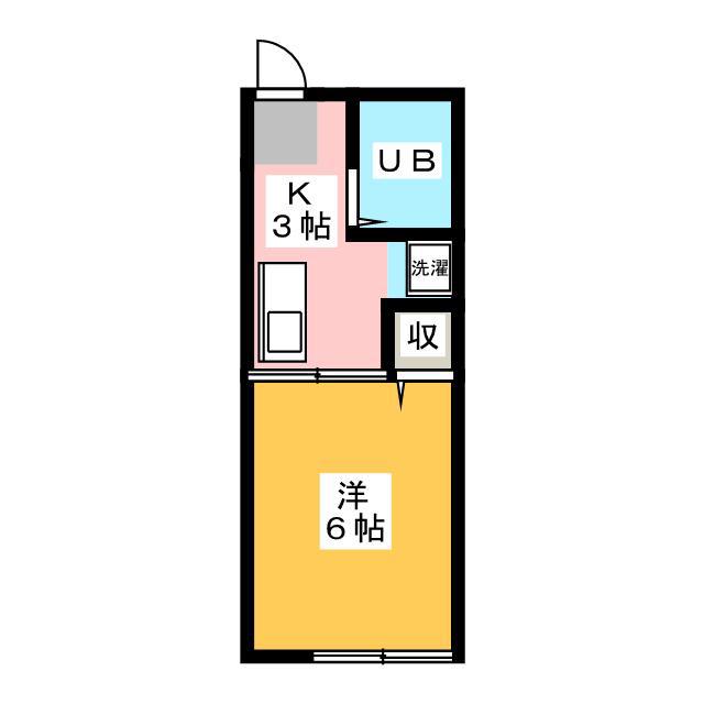 シティハイムたんぽぽ(1K/1階)の間取り写真