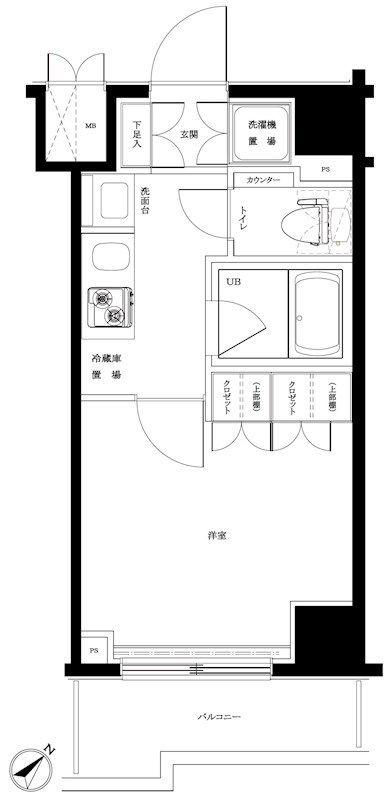 ルーブル横濱反町(1K/9階)の間取り写真