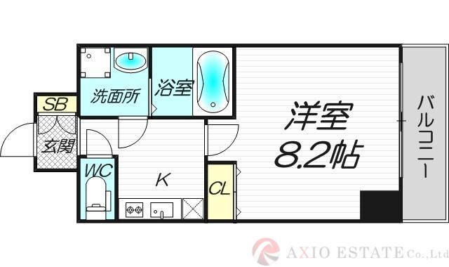 ASTIA西中島II(1K/4階)の間取り写真