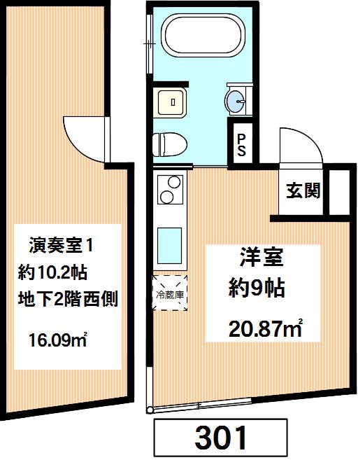 SAKURAGI APARTMENT(ワンルーム/3階)の間取り写真