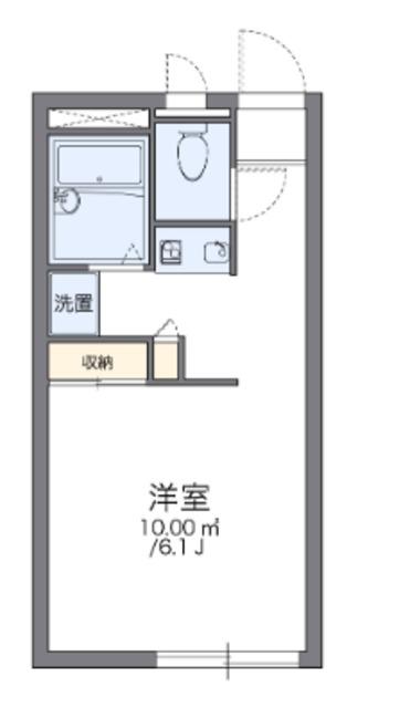 レオパレス市川屋II(1K/2階)の間取り写真