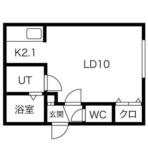 エアリーズ(1K/2階)の間取り写真